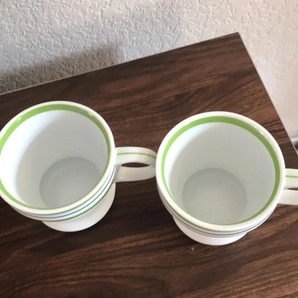 Starbucks 2007 Green Stripes Mug Set - Picture 4 of 5